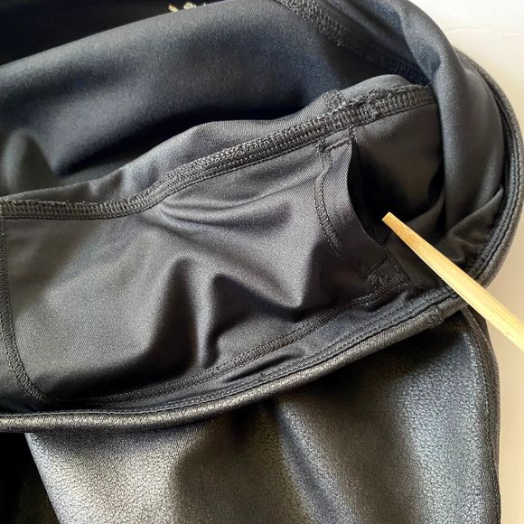 Bare Necessities Leggings Womens XXL Black Faux Leather High Waist NWOT - Picture 10 of 14